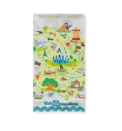 Disney Parks Map Walt Disney World Tea Towel New With Tag -Disney 05e355c6 668e 550a 9ac9 b79754517fa2
