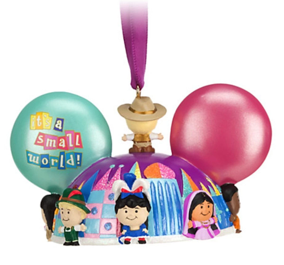 Disney Christmas It's A Small World Ear Hat Ornament Cody Reynolds New With Tag 2 Disney Christmas It's A Small World Ear Hat Ornament Cody Reynolds New With Tag - Image 2