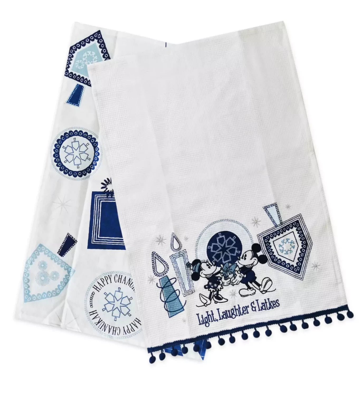 Disney Mickey And Minnie Hanukkah Light Laughter And Latke Kitchen Towel Set New 1 Disney Mickey And Minnie Hanukkah Light Laughter And Latke Kitchen Towel Set New