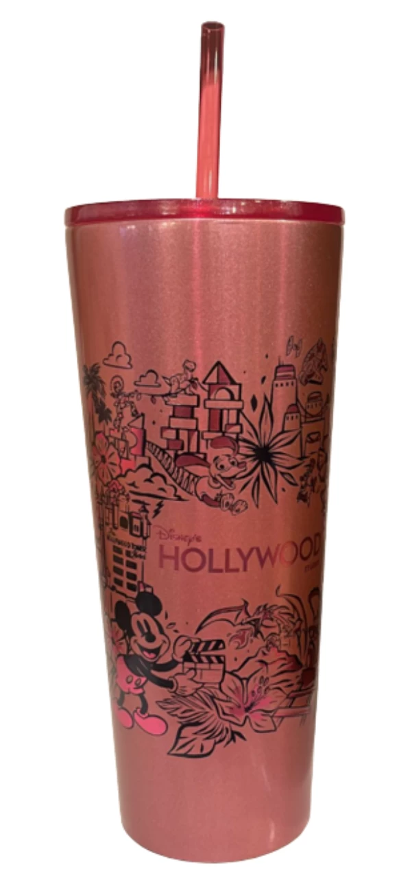 Disney Starbucks Hollywood Studios Icons Metal Tumbler Cup With Straw New 3 Disney Starbucks Hollywood Studios Icons Metal Tumbler Cup With Straw New - Image 3