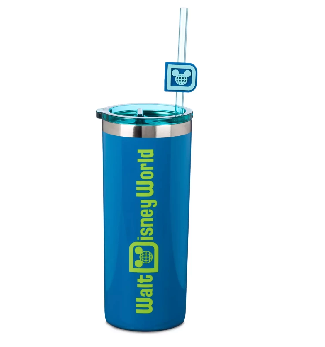 Disney Walt Disney World Logo Stainless Steel Tumbler With Straw And Charm New 3 Disney Walt Disney World Logo Stainless Steel Tumbler With Straw And Charm New - Image 3