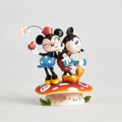 Disney Miss Mindy Mickey & Minnie Mouse On Mushroom Figurine New With Box