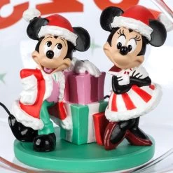 Disney Santa Mickey Mouse And Minnie Mouse 2023 Glass Drop Sketchbook Ornament -Disney 3710048300020 4