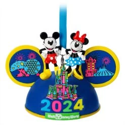 Mickey And Minnie Mouse Light-Up Ear Hat Ornament β Walt Disney World 2024