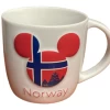 Disney Parks Epcot Norway Mickey Mouse Icon Flag Coffee Mug New With Tag