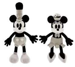 Disney Parks Mickey & Minnie Steamboat Willie Plush Set Disney 100 New With Tag