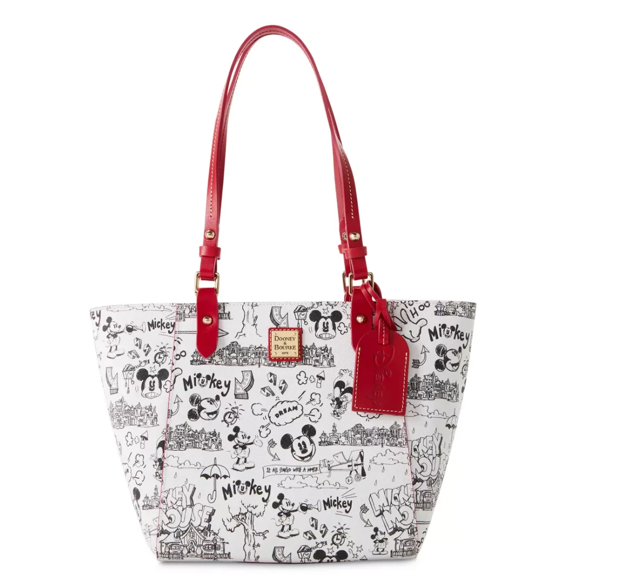 Disney Parks Mickey Sketch Art Dooney & Bourke Tote Bag New With Tag 1 Disney Parks Mickey Sketch Art Dooney & Bourke Tote Bag New With Tag