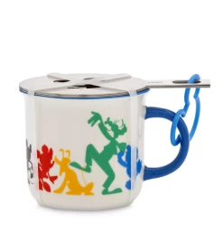 Disney Parks Mousewares Mickey And Friends Mug And Coffee Stencil Set New