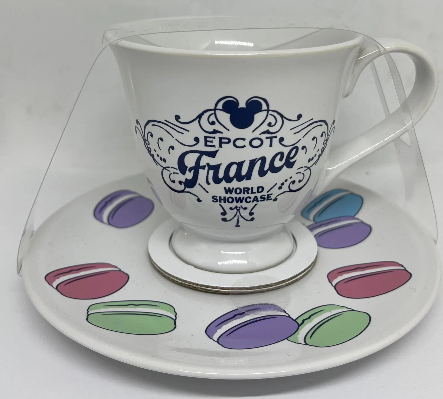 Disney Parks Epcot France Macaroons Tea Cup And Saucer Set New 2 Disney Parks Epcot France Macaroons Tea Cup And Saucer Set New - Image 2