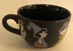Disney Peanuts Trick Or Treat Black Soup Happiness Halloween Coffee Mug New