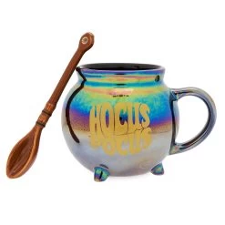 Disney Hocus Pocus Iridescent Cauldron Shaped Mug And Spoon Set New