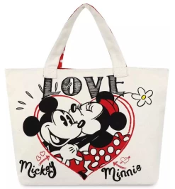 Disney Mickey And Minnie Mouse ''Love'' Canvas Tote Bag New With Tag -Disney 5db908a6 0459 5c60 803a 79818f9cedc8