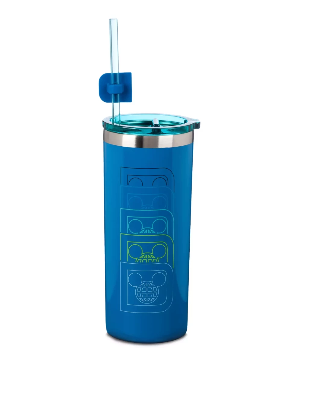 Disney Walt Disney World Logo Stainless Steel Tumbler With Straw And Charm New 2 Disney Walt Disney World Logo Stainless Steel Tumbler With Straw And Charm New - Image 2