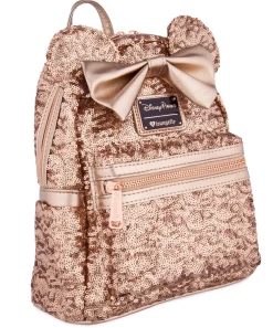 Disney Parks Minnie Mouse Sequined Mini Backpack By Loungefly New With Tags