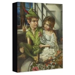 Disney Peter Pan And Wendy ''Sewn To His Shadow'' Giclée On Canvas By Heather Edwards