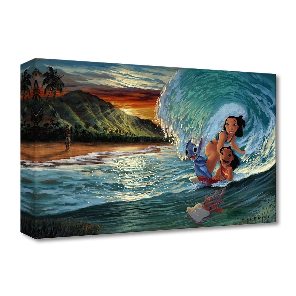 Disney Lilo & Stitch ''Morning Surf'' Giclée On Canvas By Walfrido Garcia – Limited Edition 1 Disney Lilo & Stitch ''Morning Surf'' Giclée On Canvas By Walfrido Garcia – Limited Edition