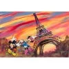 Disney Mickey And Minnie Mouse ''Dancing Across Paris'' By Stephen Fishwick Canvas Artwork – Limited Edition