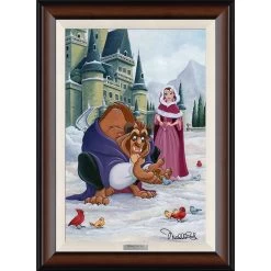 Disney Beauty And The Beast ''Gentle Beast'' By Michelle St.Laurent Framed Canvas Artwork – Limited Edition