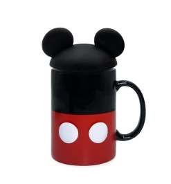 Disney Mickey Shorts Ceramic Coffee Tall Mug With Lid New