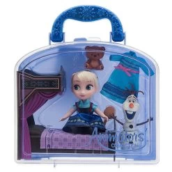 Disney Animators' Collection Frozen Elsa With Bed Mini Doll Play Set New W Tag