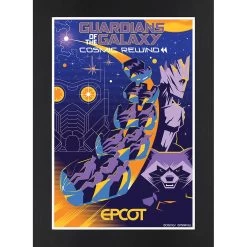 Disney EPCOT Guardians Of The Galaxy Cosmic Rewind Matted Print