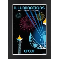 Disney EPCOT IllumiNations: Reflections Of Earth Matted Print