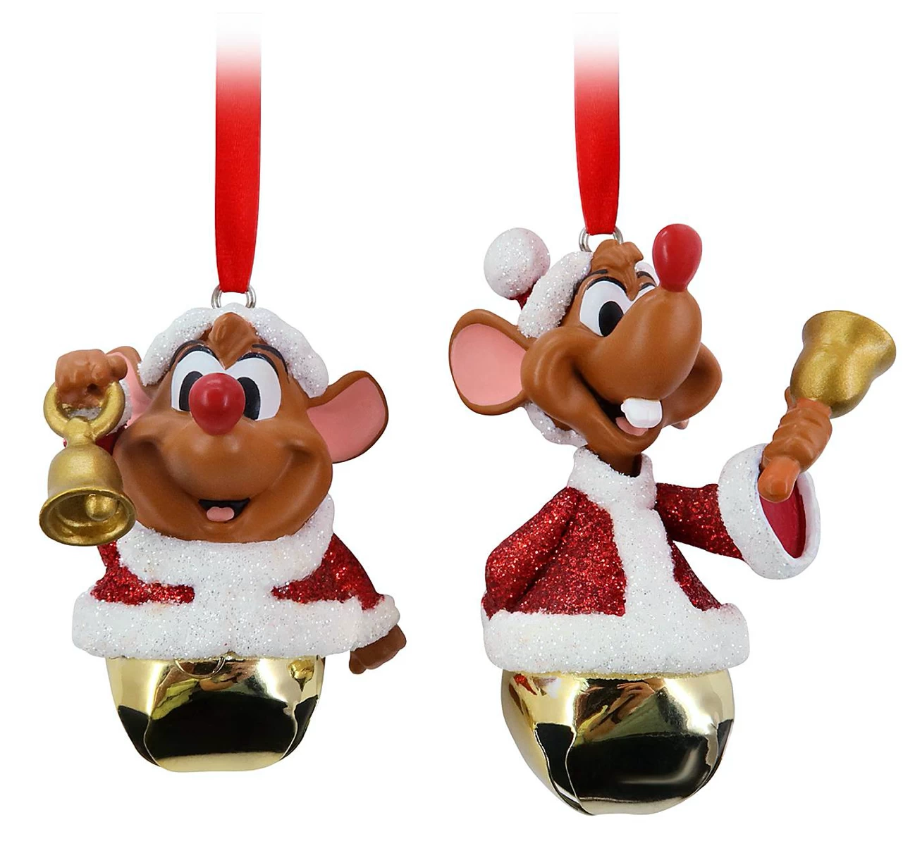 Disney Parks Santa Jaq And Gus Christmas Bell Ornament Set New With Tag 3 Disney Parks Santa Jaq And Gus Christmas Bell Ornament Set New With Tag - Image 3