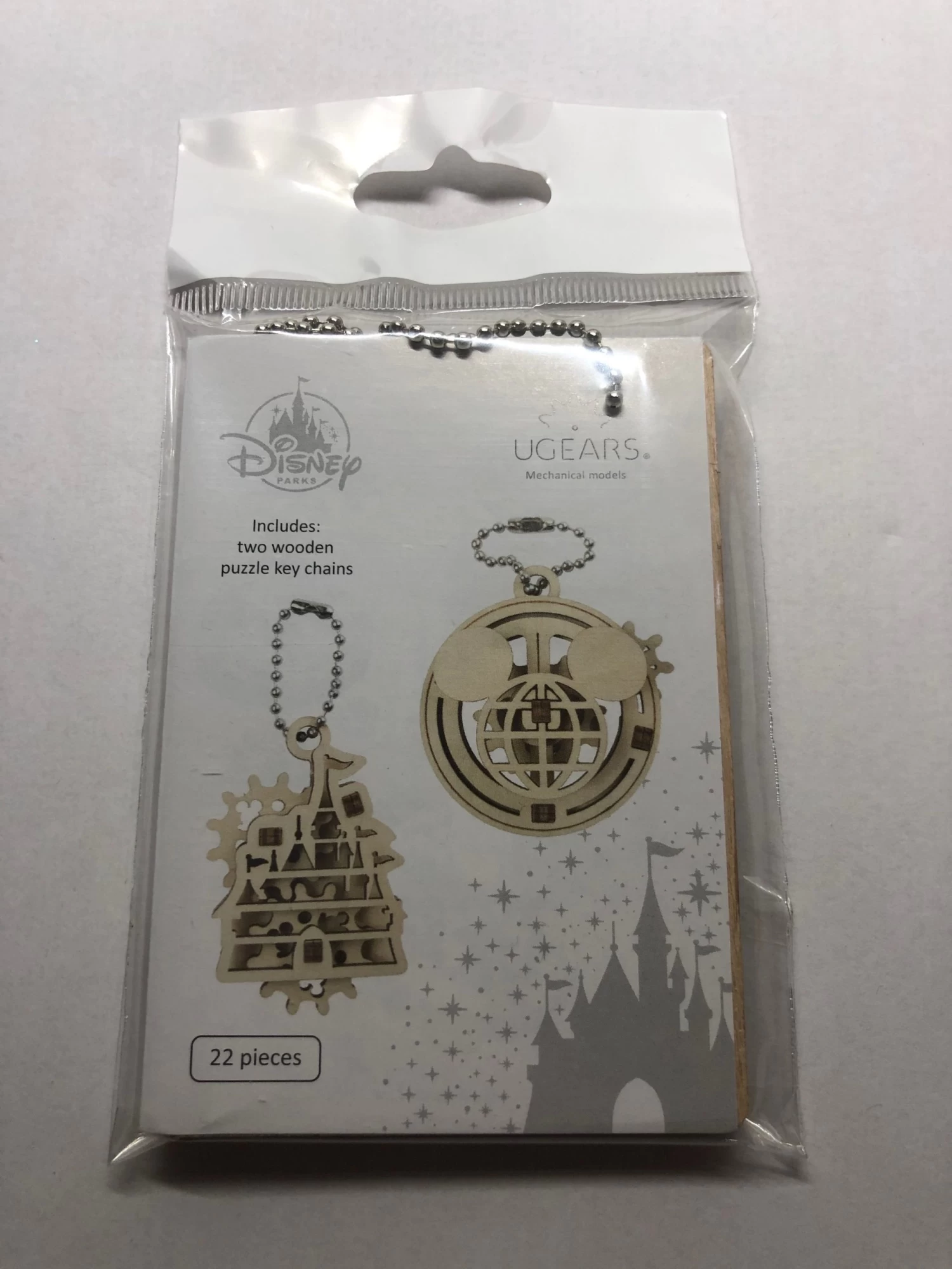 Disney Parks Castle Mickey Mouse Icon Two Wooden Puzzle Kit Keychain 22 Pieces 1 Disney Parks Castle Mickey Mouse Icon Two Wooden Puzzle Kit Keychain 22 Pieces
