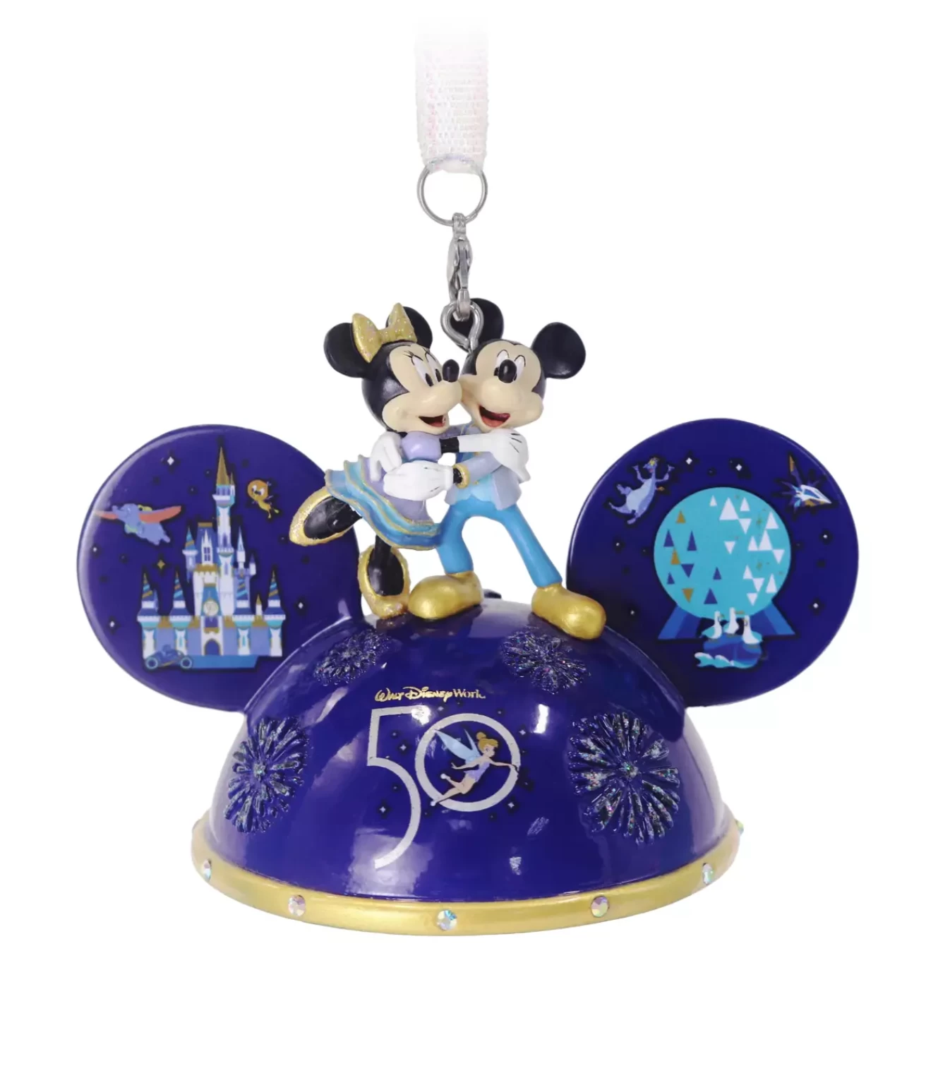 Disney Parks WDW 50th Mickey Minnie Light Up Ear Hat Christmas Ornament New Box 1 Disney Parks WDW 50th Mickey Minnie Light Up Ear Hat Christmas Ornament New Box
