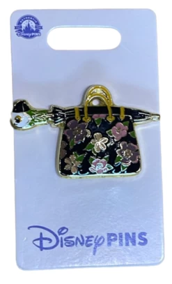Disney Parks Mary Poppins Carpet Bag & Parrot Umbrella Pin New With Card