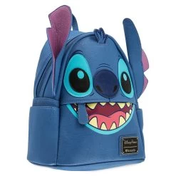 Disney Parks Stitch Faux Leather Mini Backpack By Loungefly New With Tags