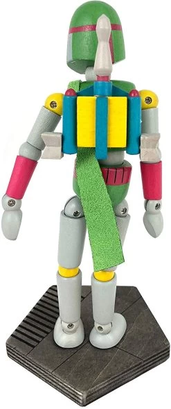 Disney Parks Star Wars Galaxy's Edge Wooden Boba Fett Bendable Toy Figurine -Disney a4c98d26 bd2b 502f b361 a20d50bcd7f8