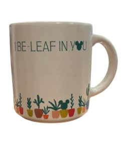 Disney Parks Mickey Icon I Be-Leaf In You 11oz Coffee Mug New -Disney a9d10a3a af7a 5c70 b5c0 24ed746532f5