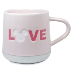 Disney Parks Pink Mickey Icon Love Ceramic Coffee Mug New