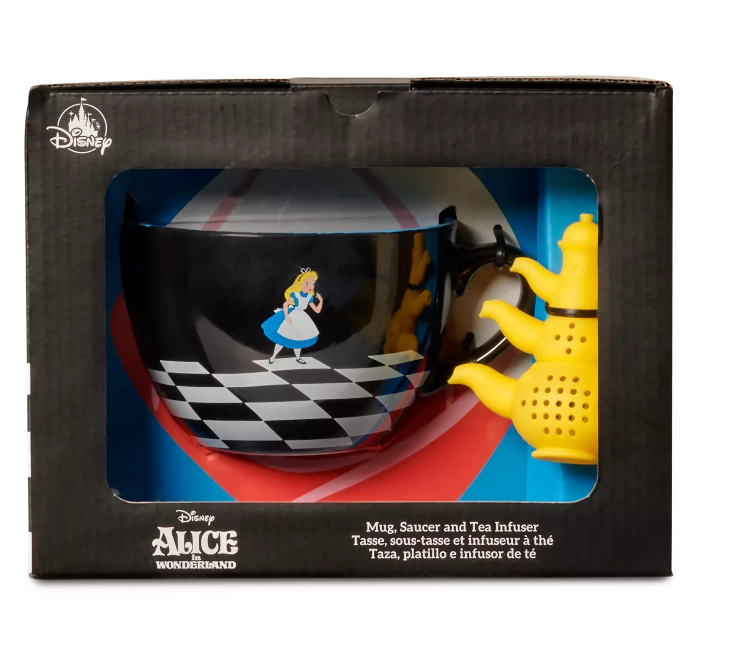 Disney Parks Alice In Wonderland Mug, Saucer And Tea Infuser Set New With Box 3 Disney Parks Alice In Wonderland Mug, Saucer And Tea Infuser Set New With Box - Image 3