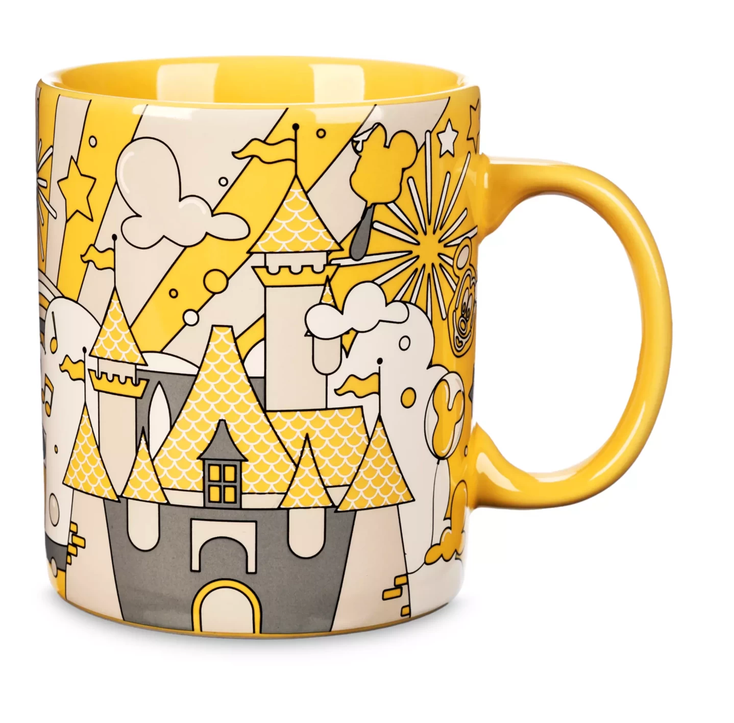 Disney Parks Fantasyland Castle And Icons High Gloss Glaze Coffee 14oz Mug New 2 Disney Parks Fantasyland Castle And Icons High Gloss Glaze Coffee 14oz Mug New - Image 2
