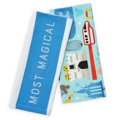 Disney Parks Most Magical Place Attractions Kitchen Towels Set New With Tags -Disney c0d007d6 d9b5 5973 9249 f60341cf45d2