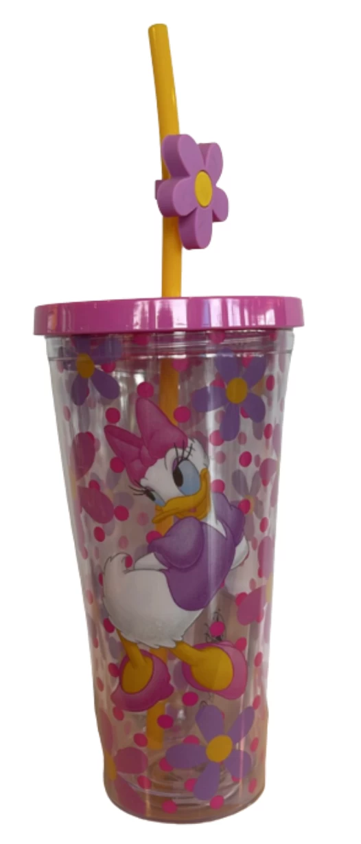 Disney Parks Daisy Duck Plastic Tumbler With Straw New With Tag 1 Disney Parks Daisy Duck Plastic Tumbler With Straw New With Tag