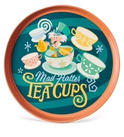 Disney Mad Hatter Alice In Wonderland Mad Tea Party Tray New