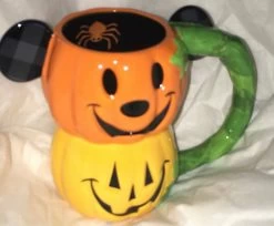 Disney Parks Mickey Pumpkin Trick Or Treat Halloween 2021 Ceramic Coffee Mug New