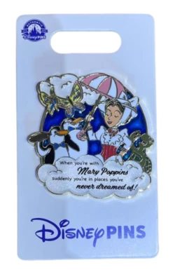 Disney Parks Mary Poppins "Places You've Never Dreamed Of!" Pin New With Card -Disney dac4fe3a 23b8 57fd 94cf ae06f4c540a8