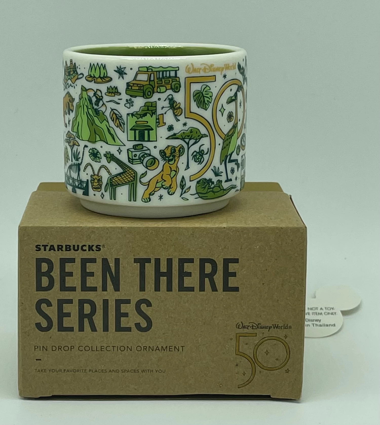 Disney WDW 50th Celebration Starbucks Been There Animal Kingdom Ornament Mug New 2 Disney WDW 50th Celebration Starbucks Been There Animal Kingdom Ornament Mug New - Image 2