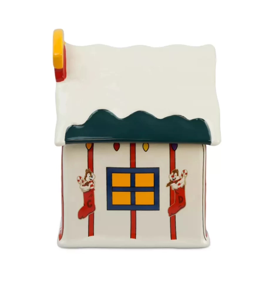 Disney Walt's Holiday Lodge Mickey Friends Holiday Christmas Cookie Jar New 4 Disney Walt's Holiday Lodge Mickey Friends Holiday Christmas Cookie Jar New - Image 4