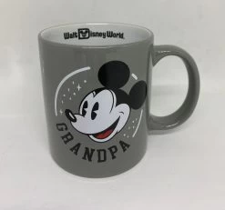 Disney Parks WDW Mickey Grandpa Grey Ceramic Coffee Mug New -Disney ea43175a 47e6 514a bf77 8cd30ce0ca96