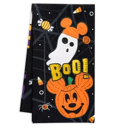 Disney Halloween Mickey Jack-o'-Lanterns Ghosts Boo Kitchen Towel New With Tag